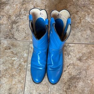 Justin Boots Blue Heeled Women's Boots
